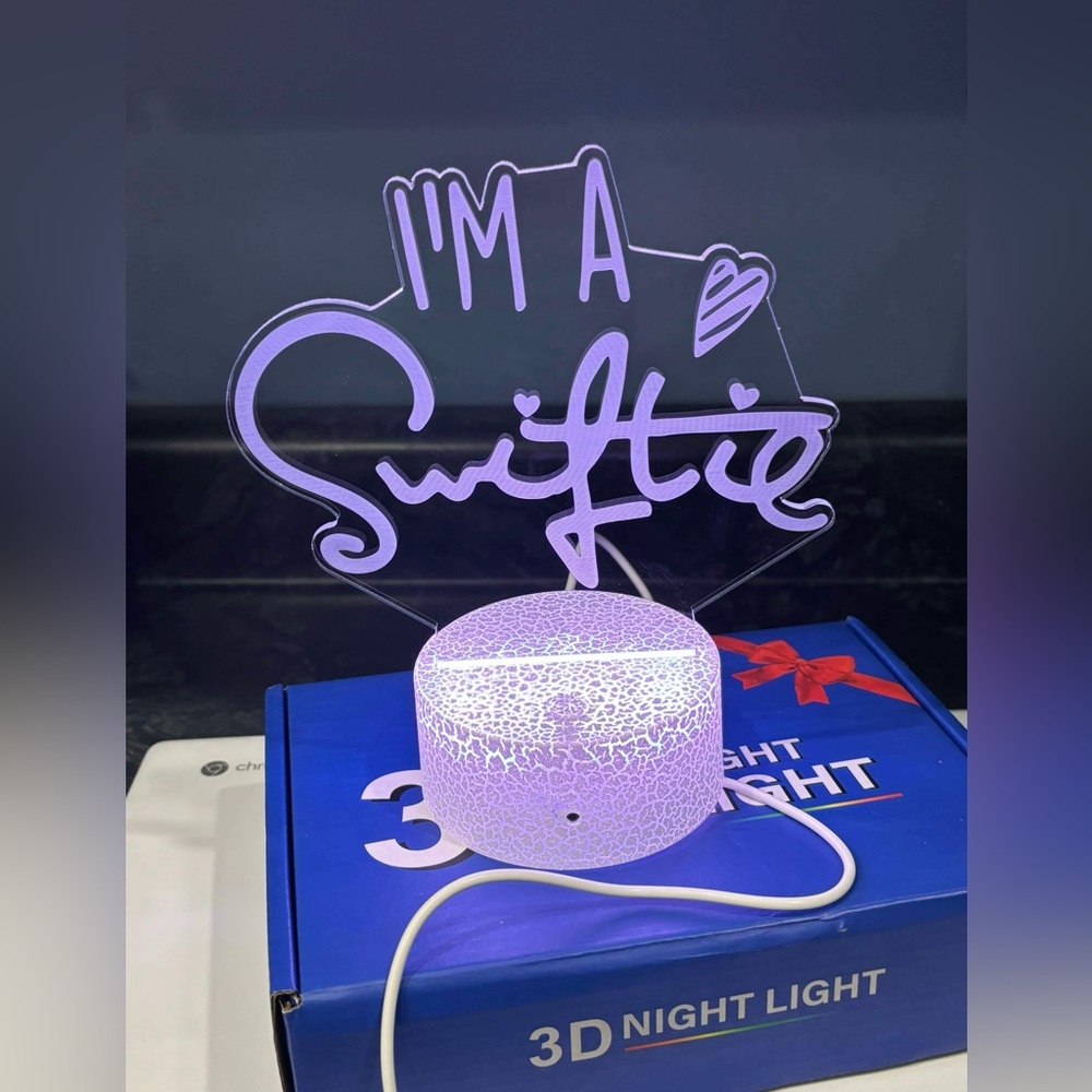 New in Box Taylor Swift - I’m A Swiftie Color Changing 3D Night Light